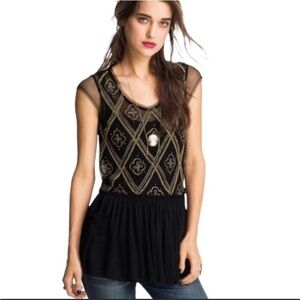 Free People Beaded Tunic Top